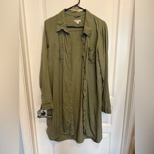 Merona Olive Green Shirt Dress